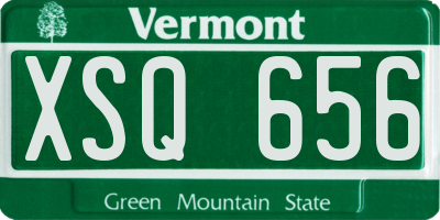 VT license plate XSQ656