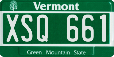VT license plate XSQ661