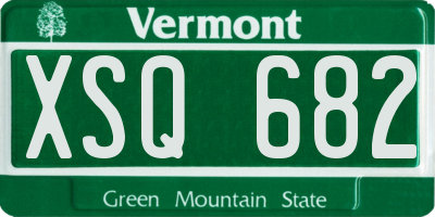 VT license plate XSQ682