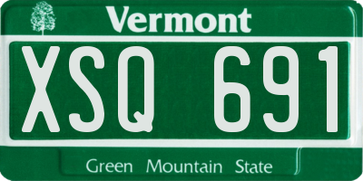 VT license plate XSQ691