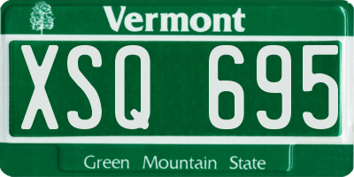 VT license plate XSQ695