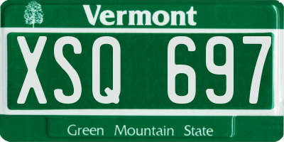 VT license plate XSQ697