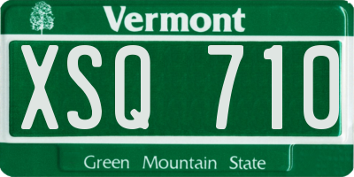 VT license plate XSQ710