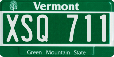 VT license plate XSQ711