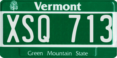 VT license plate XSQ713