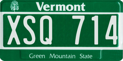 VT license plate XSQ714