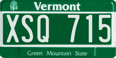 VT license plate XSQ715