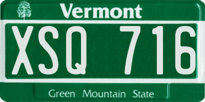 VT license plate XSQ716