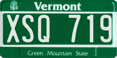 VT license plate XSQ719