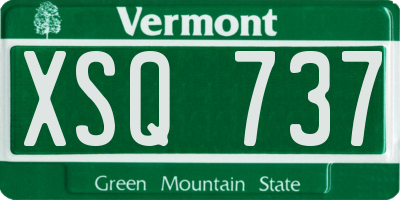 VT license plate XSQ737