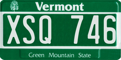 VT license plate XSQ746