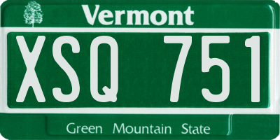 VT license plate XSQ751