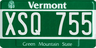 VT license plate XSQ755