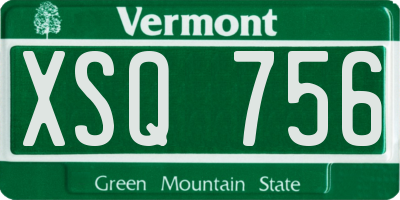 VT license plate XSQ756