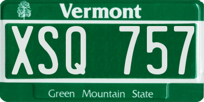 VT license plate XSQ757