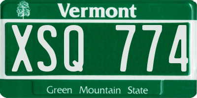 VT license plate XSQ774