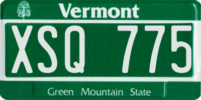 VT license plate XSQ775