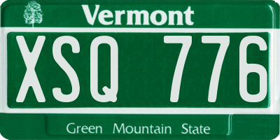 VT license plate XSQ776
