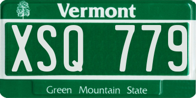 VT license plate XSQ779