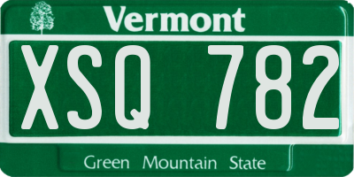 VT license plate XSQ782