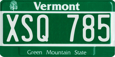 VT license plate XSQ785