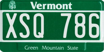 VT license plate XSQ786