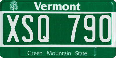 VT license plate XSQ790