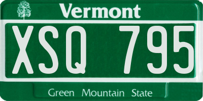 VT license plate XSQ795