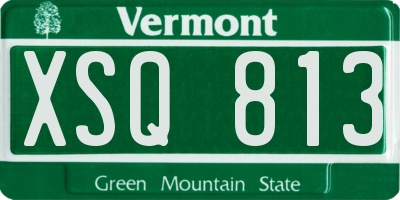 VT license plate XSQ813