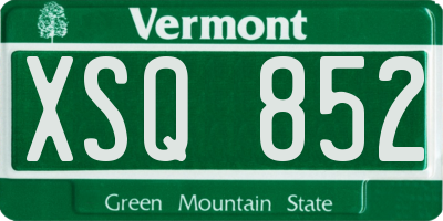 VT license plate XSQ852