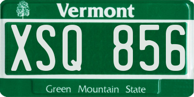 VT license plate XSQ856