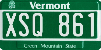 VT license plate XSQ861