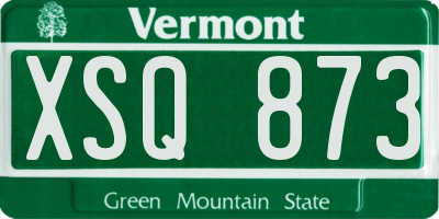VT license plate XSQ873