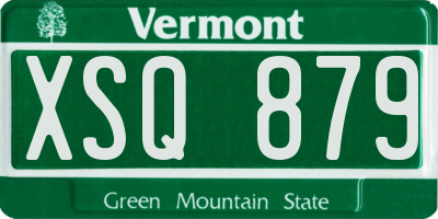 VT license plate XSQ879