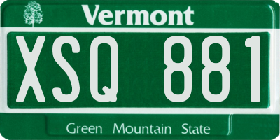 VT license plate XSQ881