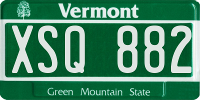 VT license plate XSQ882
