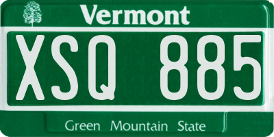 VT license plate XSQ885