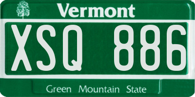 VT license plate XSQ886