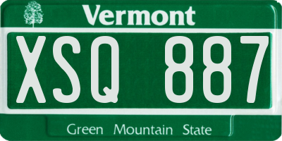 VT license plate XSQ887