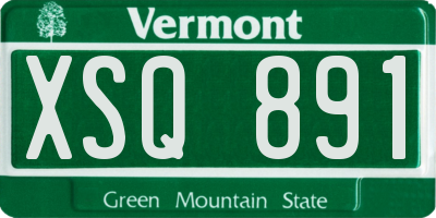 VT license plate XSQ891