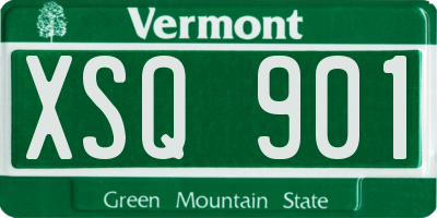 VT license plate XSQ901
