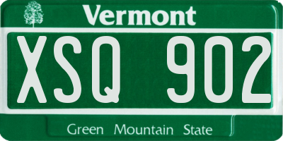 VT license plate XSQ902