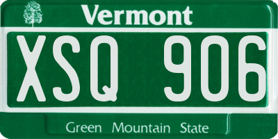 VT license plate XSQ906