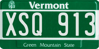 VT license plate XSQ913
