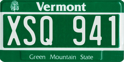 VT license plate XSQ941