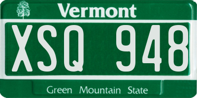 VT license plate XSQ948