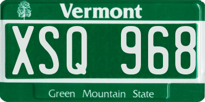 VT license plate XSQ968