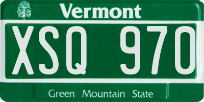 VT license plate XSQ970