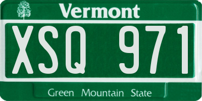 VT license plate XSQ971