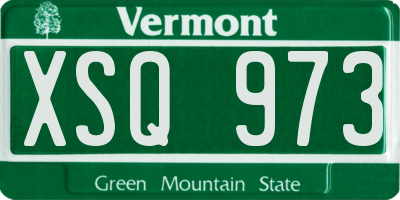 VT license plate XSQ973